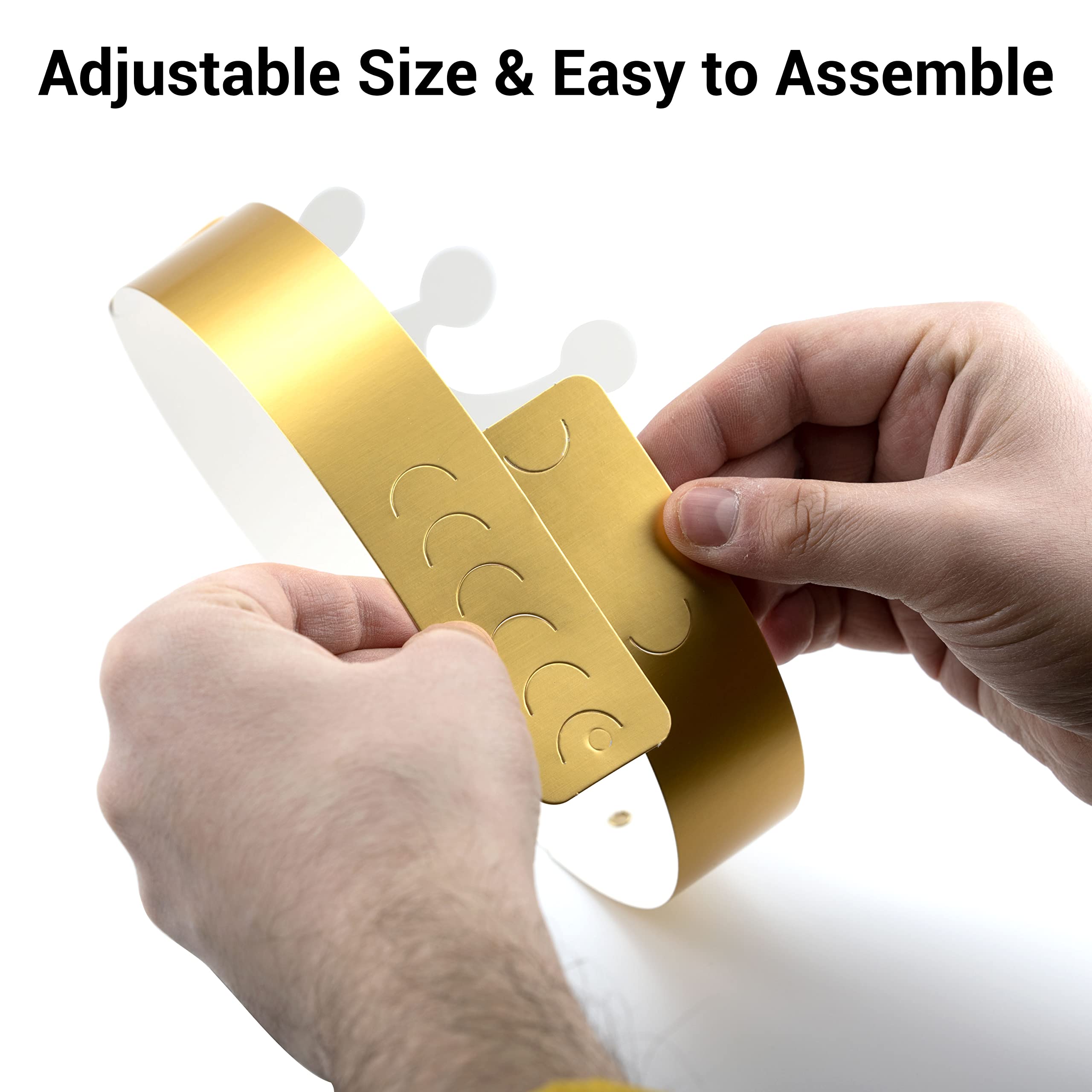 Ifamio 25 Pieces Golden King Crowns Gold Foil Paper Party Crown Hat Cap Foldable Party Crowns For Birthday Celebration Baby Show